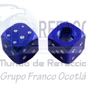 TAP-2606-0808A TAPON VALVULA AIRE ALUMINIO DADO AZUL