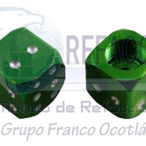 TAP-2606-0808V TAPON VALVULA AIRE ALUMINIO DADO VERDE