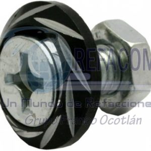 TOR-6701-0809N TORNILLO DECO. ALUMINIO COLORES REDONDO M6 NEGRO