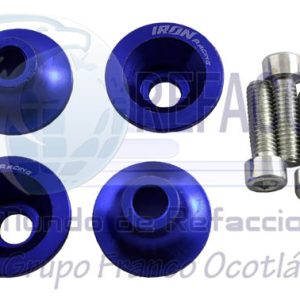 TOR-6701-0851A TORNILLO DECO. ALUMINIO CONICO M6 AZUL JGO/4PZ