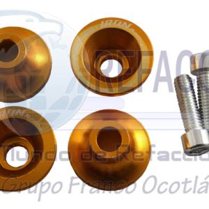 TOR-6701-0851D TORNILLO DECO. ALUMINIO CONICO M6 DORADO JGO/4PZ