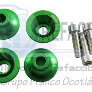 TOR-6701-0851V TORNILLO DECO. ALUMINIO CONICO M6 VERDE JGO/4PZ
