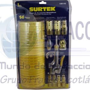 108142 MANGUERA AIRE T/RESORTE C/14 ACCESORIOS