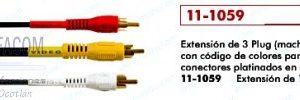 11-1059 EXTENSION PROF. PLATI. EN ORO 3 RCA A 3 RCA 1.8MT