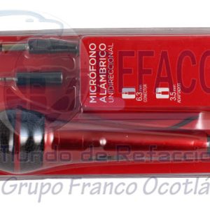 12-1005R MICROFONO UNIDIRECCIONAL KARAOKE CONVERTIDOR ROJO