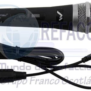 12-1910 MICROFONO UNIDIRECCIONAL ALAMBRICO NEGRO RUBBER