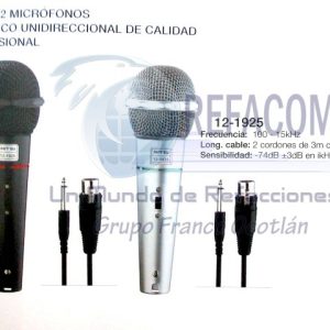 12-1925 MICROFONO KIT MIC UNIDIREC. DYNAMIC NEGRO