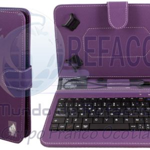18-1629PR ESTUCHE IPAD 7" TECLADO MORADO