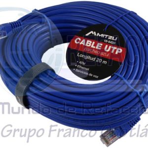 18-6420 CABLE RED UTP PARCHEO AZUL 20MT