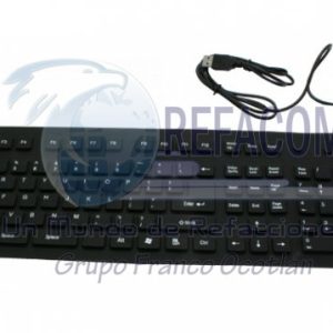 18-8338BK TECLADO MULT. FLEXIBLE 88 TECLAS USB NEGRO