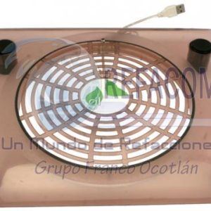 18-9614 VENTILADOR P/LAPTOP METALICO 2 PUERTOS USB NEGRO
