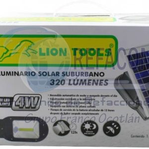 2814 LAMPARA LUMINARIO SOLAR 400 LM 4W FIJO =2728