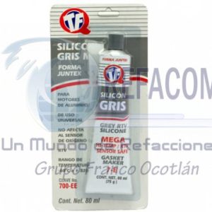 700-EE SILICON JUNTEX TF GRIS MEGA TUBO 80ML BLISTER