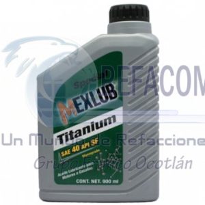 70151 ACEITE SAE 40 VERDE MEXLUB 900ML=601425    =70051