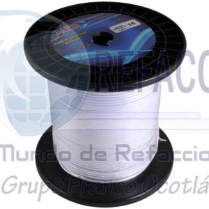 CARRETE-BI16-BCO CABLE INSTALACION ALCO #16 BIMETALICO 100M BLANCO