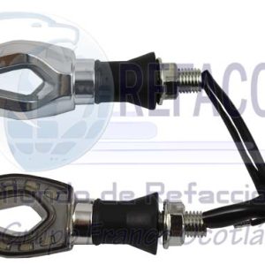 D-139P-A DIRECCIONAL PLATA LED AZUL12V
