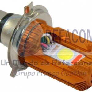 EN-0156A-2O FOCO LED P/MOTO H4 ORO ESTROBO DC 10-95V 18W