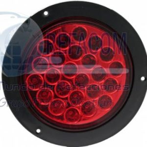 EN-TL-001F PLAFON 4" 24LED 12V ROJO ORILLA PLASTICA FLASH