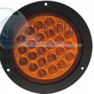 EN-TL-002F PLAFON 4" 24LED 12V AMBAR ORILLA PLASTICA FLASH