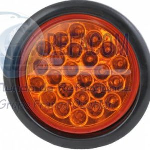 EN-TL002H PLAFON UNIVERSAL 4" AMBAR BORDE HULE 24LED 12V