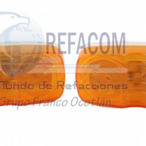 EN-TLS011A PLAFON DOBLE OPTICA 1.5x3.5" 10LED AMBAR SET 2PZ