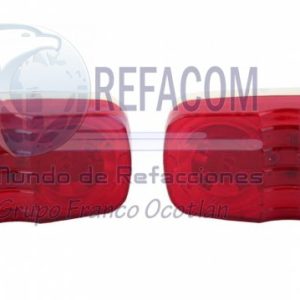 EN-TLS011R PLAFON DOBLE OPTICA 1.5x3.5" 10LED ROJO SET 2PZ