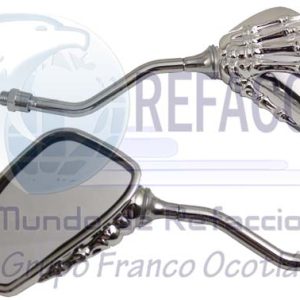 ENESP-4213-0054P ESPEJO JGO DECORATIVO CROMADO MANO PLATA (NEGRO)