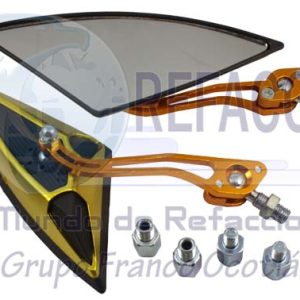 ENESP-4213-0074D ESPEJO TRIANGULO NEGRO/DORADO