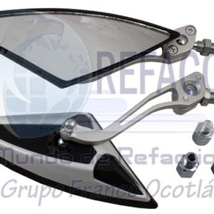 ENESP-4213-0074P ESPEJO TRIANGULO NEGRO/PLATA