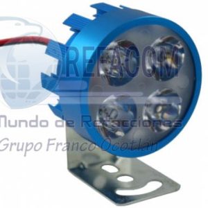 FA-MLHR4B FARO MOTO REDONDO 4/3W CARCAZA AZUL 5.5CM