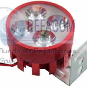 FA-MLHR4R FARO MOTO REDONDO 4/3W CARCASA ROJA 5.5CM