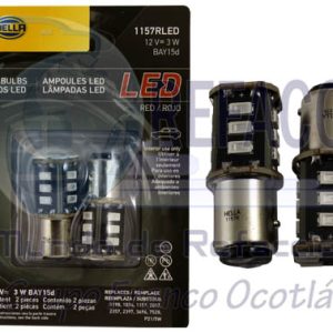 HELLA-358250062 FOCO MINI LED 1157 ROJO BLISTER DOBLE