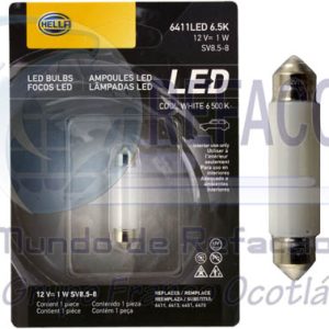 HELLA-6411LED FOCO LED 12V 1W 41MM SV8.5-8 6,500K