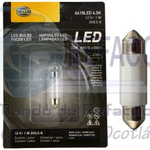 HELLA-6418LED FOCO LED 12V 1W 36MM SV8.5-8 6,500K