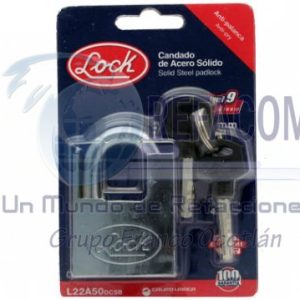 L22A50DCSB CANDADO ACERO ANTIPAL 50MM DISCO