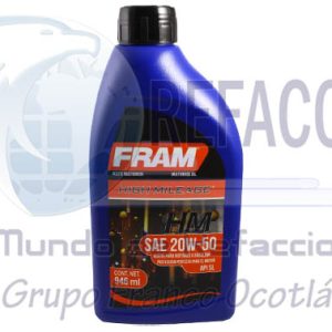 MAF20W50L2 ACEITE FRAM MINERAL 20W50 SL .946ML