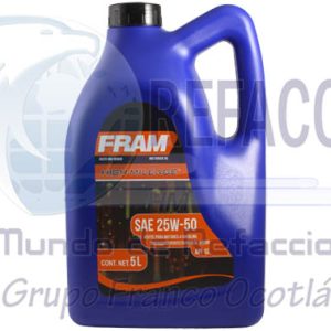 MAF25W50L5 ACEITE FRAM MINERAL 25W50 SL 5L