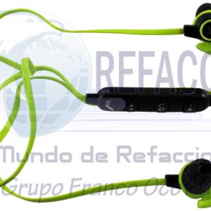 MH-9312GR AUDIFONO SPORT IN-HEAR C/SUJETADOR VERDE BT,RECARG
