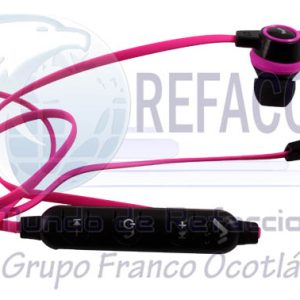 MH-9312PK AUDIFONO SPORT IN-HEAR C/SUJETADOR ROSA BT,RECARG.