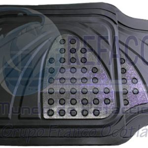 TAP-314C TAPETE HULE GRUESO 4 PZAS CARBON