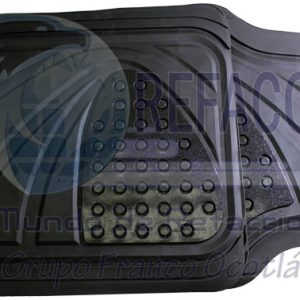 TAP-314N TAPETE HULE GRUESO 4 PZAS NEGRO