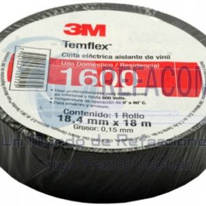 TEMFLEX-NEGRO CINTA AISLANTE 3M TEMFLEX NEGRA 165 19MMx18M