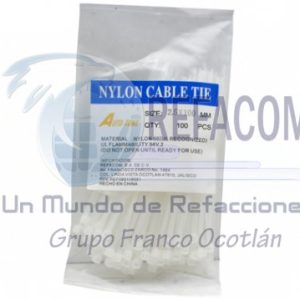 TIE-2.5x100 CINTILLA 2.5x100 4" BOL/100PZ=RS-RS-000-469=CIN-10